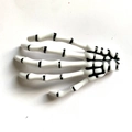 Creepy white skeleton hand bone hair clip for Halloween costume and party hair accessories - White