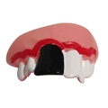 Funny Halloween dog dentures with missing black tooth detail for costumes and pranks - Black Teeth Style