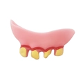 Funny Halloween dog dentures toy with gold teeth for pranks and creative party fun - Missing Teeth Style