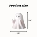 Cute white resin ghost desktop ornament with Halloween theme, size 3.00x2.50 inches - Ghost Pen Holder