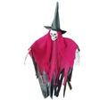 Decorazione di strega fantasma per Halloween con teschio ed effetti luminosi per feste - Rosso