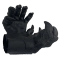 Guanti realistici con artigli neri da lupo mannaro per Halloween e cosplay horror - Stile Orso Nero / Nero