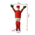 Babbo Natale rampicante in peluche, decorazione da parete alta 110cm e larga 75cm - Babbo Natale divertente glutei esposti 110cm