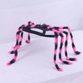 Halloween pet spider costume with pink striped plush legs for small dogs and cats - Small / Pink and Black