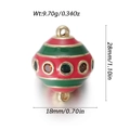 Egg-shaped pendant in red and green enamel with colorful gemstones and golden trim - Red Green Stripe Enamel Zirconia Style (YSN170-05)