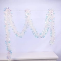 Iridescent 10m festive tinsel garland with colorful refraction for holiday party decor - Iridescent Tinsel / 2m / Light White