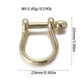 Hebilla dorada en forma de U para joyería con medidas 25mm por 23mm - Accesorio de Hebilla de Herradura Dorada
