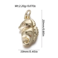 Gold plated seahorse pendant charm with dimensions 20mm by 10mm for jewelry making - Seahorse Shape Pendant (YSN173-07)