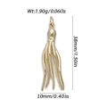 Golden octopus ocean charm with detailed dimensions 38mm height and 10mm width - Vertical Octopus Pendant (YSN173-09)