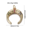 Gold horseshoe pendant with colorful stones, dimensions 22x18mm, weighting 2.50g - Colorful Horseshoe (YSN174-11)
