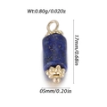 Lapis lazuli cilindrische hanger met gouden kapjes en afmetingen voor sieraden - Lapis Lazuli Cilindrische Stijl (YSN184-14)