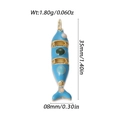 Sky blue koi fish pendant in gold metal with enamel beads for DIY jewelry making - Sky Blue White Green Articulated Fish (YSN176-19)