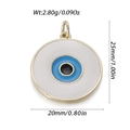 Bohemian 20mm gold-plated evil eye tarot pendant with colorful enamel and floral design - Gold Round Blue Eye (YSN181-11)