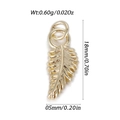 14k gold plated copper feather pendant charm for DIY jewelry making 18mm - Feather Style (YSN186-03)