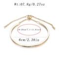 Adjustable gold plated bracelet with colorful cubic zirconia and sliding clasp mechanism - Rainbow Pave Adjustable Pull Style (YJC-D-18)
