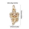 Bohemian 14k gold sunflower charm with detailed petals and dimensions 15x7mm - Sunflower Style (YSN186-05)