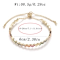 Adjustable golden zigzag bracelet with rainbow zircon stones and measurement specs - Rainbow Zigzag Adjustable Pull Style (YJC-D-19)