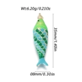 Bunter Koi-Fisch-Anhänger mit grün-blauem Emaille-Verlauf für DIY-Schmuck - Blau-Grün Verlauf Fisch (YSN191-01)