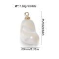 Irregular white baroque pearl pendant with gold clasp and precise size dimensions - White Baroque Irregular Shape (YSN179-05)
