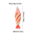 Goldfisch-Koi-Anhänger aus Emaille in Rosa und Orange mit Schuppen und Größenangaben - Rosa Orange Gold Schuppen Fisch (YSN191-02)