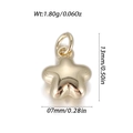Gepolijste gouden ster hanger met springring voor doe-het-zelf sieraden maken - 3D Ster Stijl (YSN185-08)