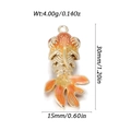 Koi Goldfisch Anhänger mit farbiger Emaille-Glasur und 4,00g Gewichtsangaben - Oranger Prachtvoller Goldfisch (YSN191-09)