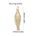 Goldener Koi-Anhänger mit Schuppen und Maßen 30mm x 7mm für DIY-Schmuckherstellung - Gold Polierter Fisch (YSN191-10)