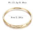 Gold butterfly open bangle with paperclip chain and white cubic zirconia accents - Paperclip Pave Open Style (YJC-D-06)