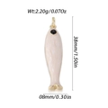 Cream koi fish pendant in gold finish with dimensions 38mm by 8mm for DIY jewelry - Cream White Gold Edge Fish (YSN192-02)