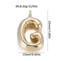 Balloon style letter G pendant in golden finish with 25mm height and 8.30g weight - Letter G Style