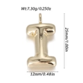 Polished 18K gold plated capital letter I pendant for necklaces and bracelets - Letter I Style