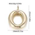 Polished gold 26-letter pendant charm with dimensions 25mm height and 8.5g weight - Letter O Style