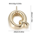 Polished gold initial Q pendant charm for necklaces and bracelets, 28mm height - Letter Q Style