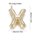 Polished gold initial X pendant for necklaces with dimensions 28mm by 18mm - Letter X Style