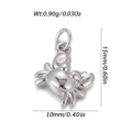Mini silver crab charm for DIY jewelry with dimensions 15mm by 10mm and 0.90g weight - Silver Crab 1 (YSN195-08)
