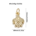 Polished gold sea turtle mini charm for DIY jewelry bracelets and necklaces 0.90g - Gold Sea Turtle (YSN195-11)