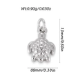 Silver sea turtle pendant charm with textured shell and detailed dimensions 13x8mm - Silver Sea Turtle (YSN195-12)