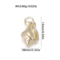 Golden sea shell pendant charm for DIY jewelry with size and weight specifications - Gold Conch 2 (YSN195-19)