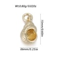 Golden shell jewelry pendant 15x6mm DIY accessories with textured surface detail - Gold Conch 3 (YSN195-21)