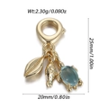 Marine charm set featuring a gold-plated starfish, fish, and turtle with blue gemstone - Shell Fish Turtle Style (DBN167-04)