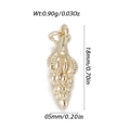 Miniature golden conch shell metal charm for DIY jewelry making and bracelets - Gold Conch 4 (YSN195-23)