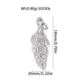 Silver conch shell charm pendant for DIY bracelets, size 18x5mm and 0.90g weight - Silver Conch 4 (YSN195-24)