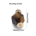 Tijgeroog edelsteen zeshoekig prisma hanger met gouden dop voor het maken van sieraden - Zeshoekige Gefacetteerde Tijgeroog Stijl (YSN202-01)