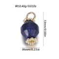 Lapis lazuli hanger met gouden kapjes en facetten voor doe-het-zelf sieraden - Lapis Lazuli Blauwe Polyederstijl (YSN202-08)