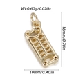 Gold abacus pendant charm for jewelry making 18mm by 10mm lightweight design - Gold Abacus (YSN201-03)