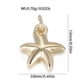 Μίνι επιχρυσωμένο μενταγιόν αστερίας 13mm x 10mm με γυαλισμένο μεταλλικό φινίρισμα - Στυλ Χρυσός Αστερίας (YSN198-03)