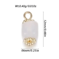 Roze kwarts cilindrische hanger met gouden kapjes, 12mm voor DIY sieraden maken - Rozewitte Cilindrische Stenen Kralenstijl (YSN202-13)