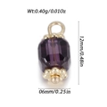 Gefacetteerde paarse kristallen hanger met gouden kap en afmetingen voor sieraden - Paars Gefacetteerd Kristal Stijl (YSN202-16)