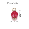 Rode gefacetteerde cilinder hanger van natuursteen met gouden lussen voor DIY-sieraden - Rode Gefacetteerde Stijl (YSN202-17)