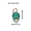 Gefacetteerde groene natuursteen hanger met metalen ring van 8x3mm groot - Gefacetteerde Groene Edelsteen Stijl (YSN202-18)